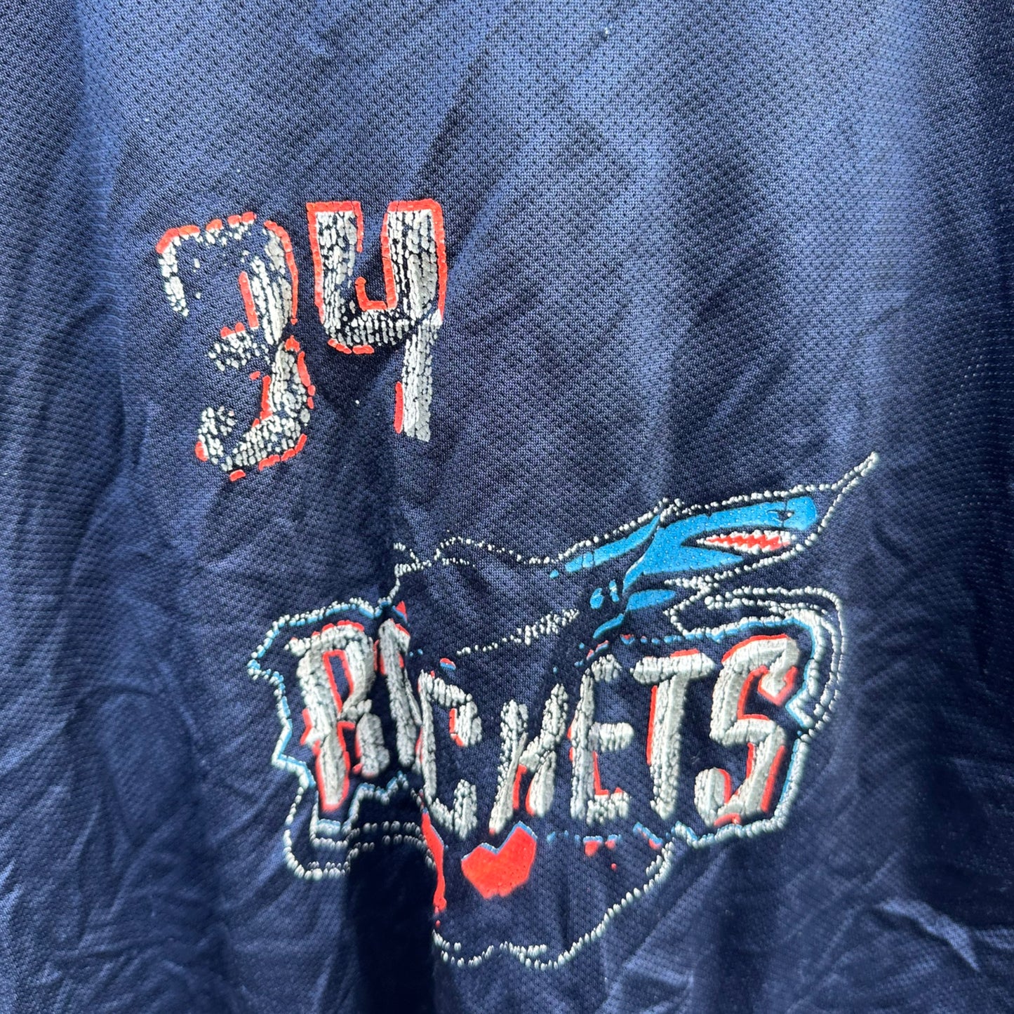 HAKEEM OLAJUWON HOUSTON ROCKETS VINTAGE CHAMPION JERSEY