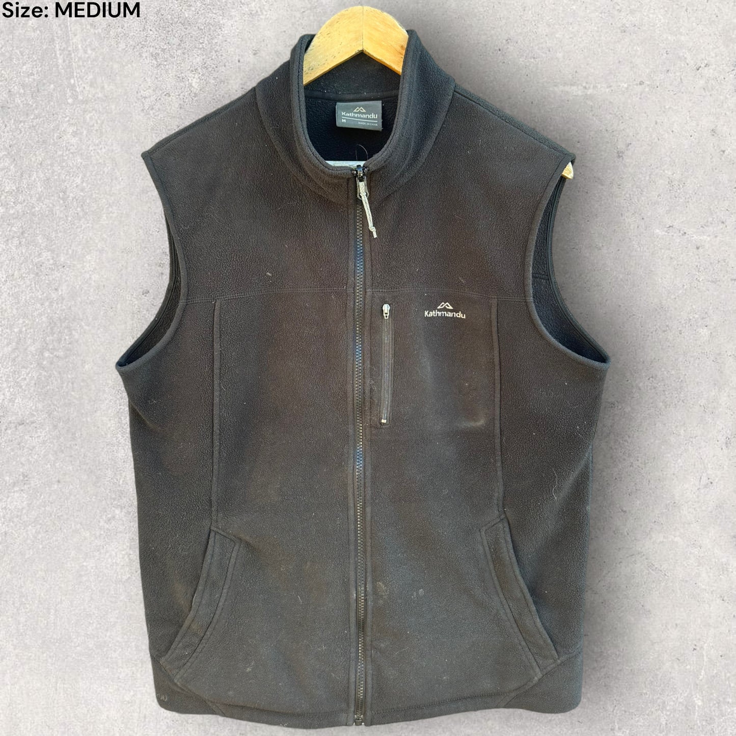 KATHMANDU BLACK SLEEVELESS FLEECE JUMPER