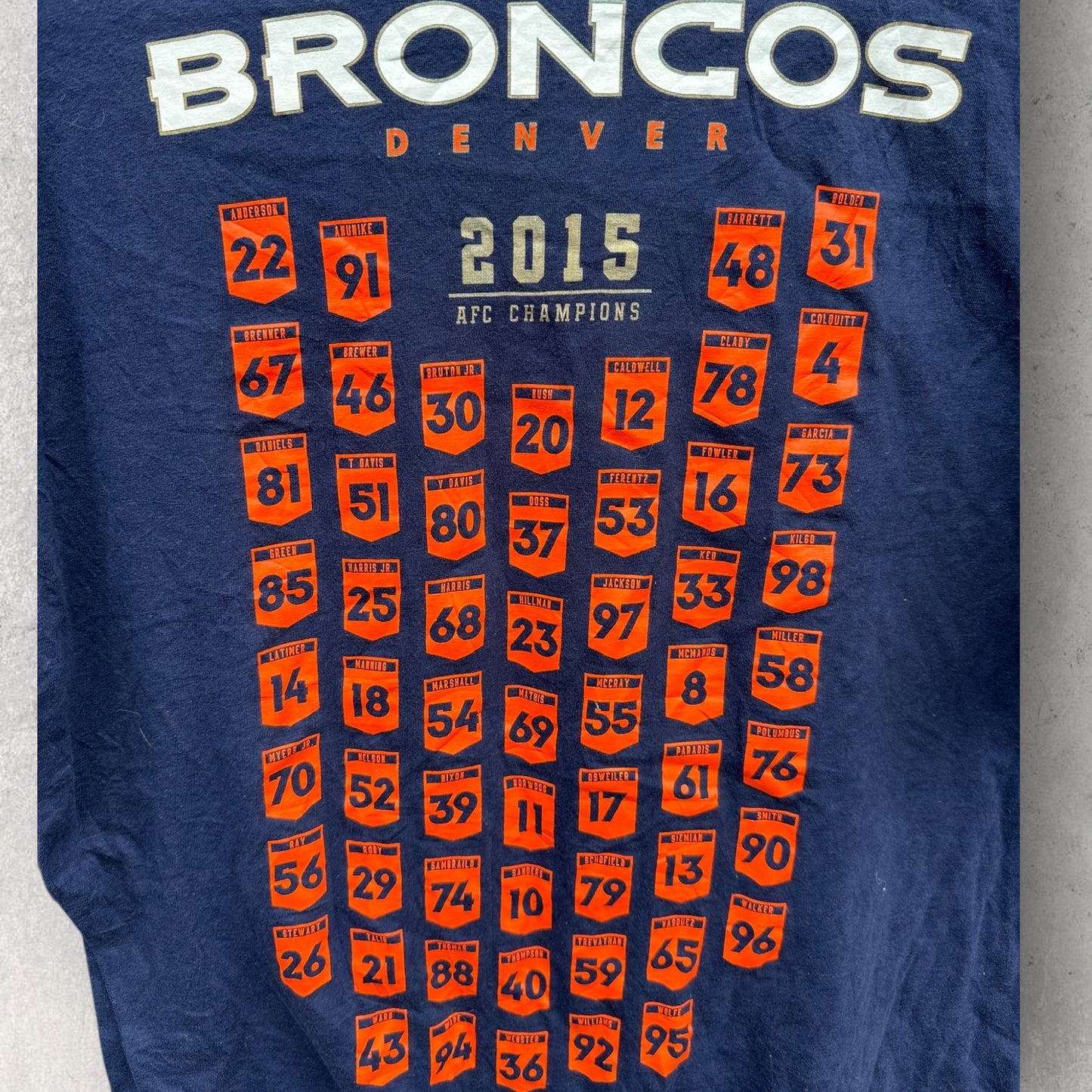 DENVER BRONCOS 2015 NFL CHAMPIONS NIKE SUPERBOWL SHIRT