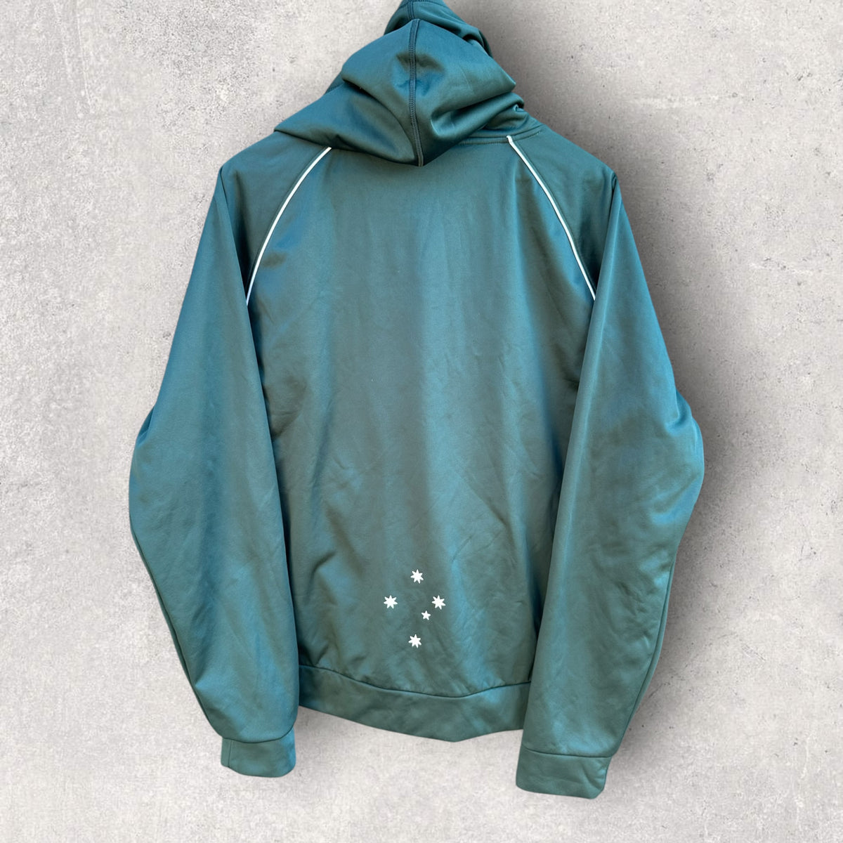 Australian Cricket ASICS Green Hooded Pullover Jumper