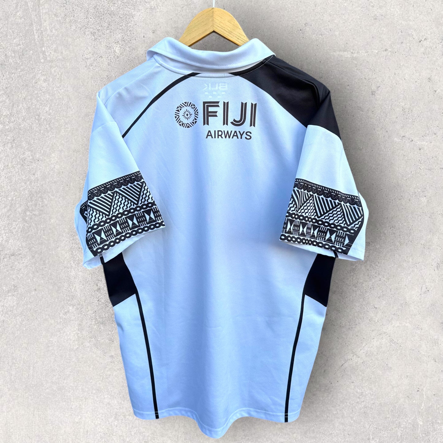 FIJI RUGBY UNION BLK RUGBY UNION JERSEY/POLO