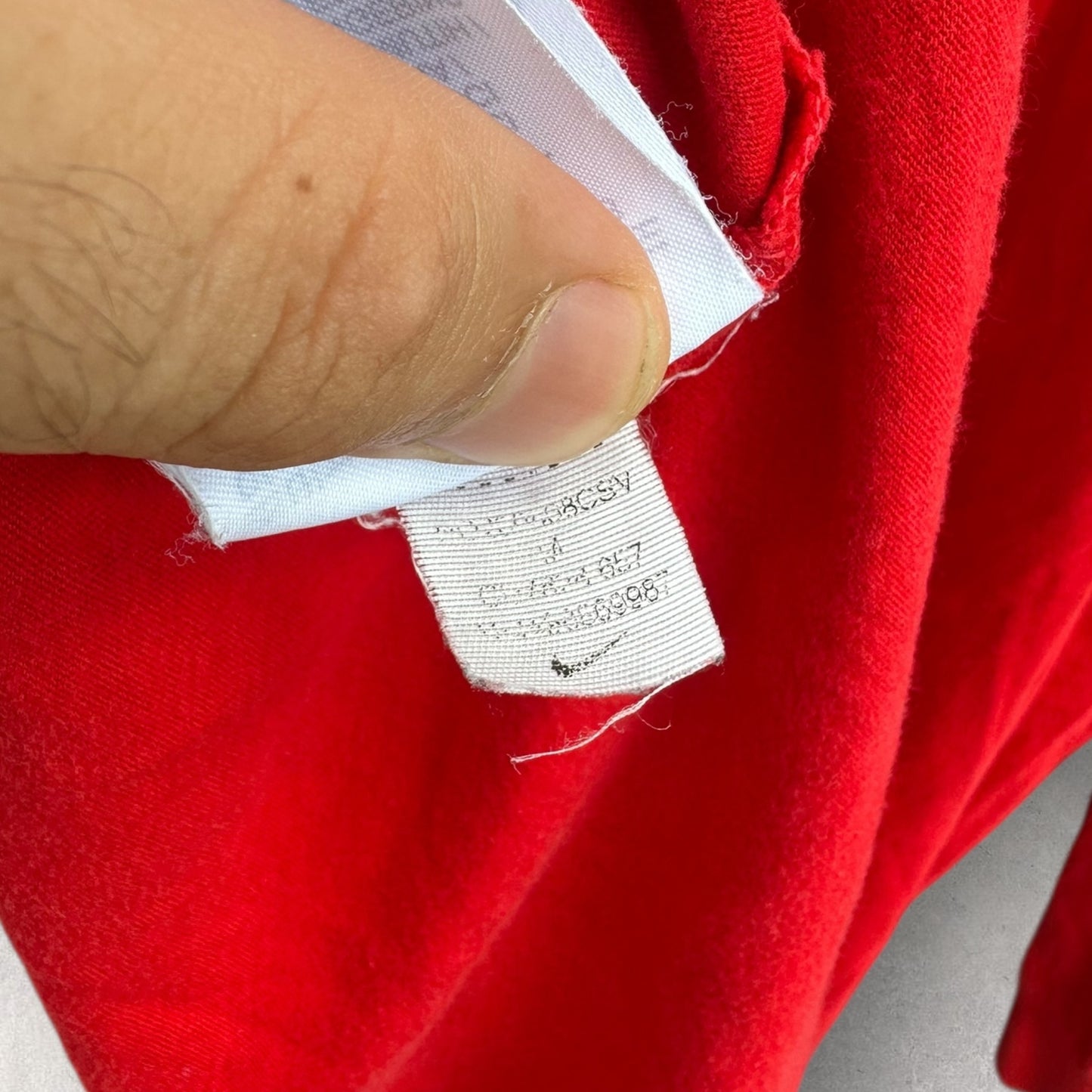 NIKE AIR RED LONG SLEEVE SHIRT
