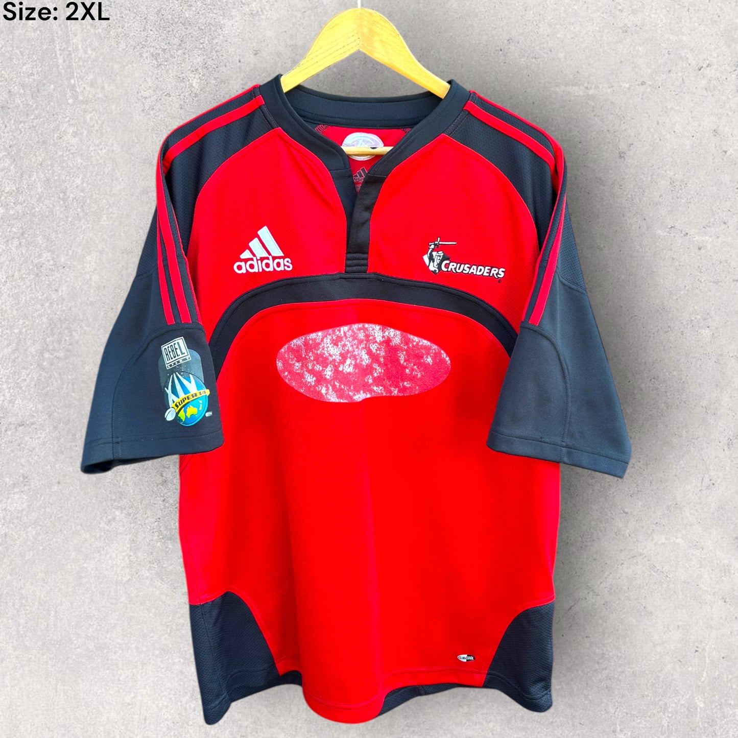 CANTERBURY CRUSADERS ADIDAS VINTAGE 2006 SUPER 14 RUGBY UNION JERSEY