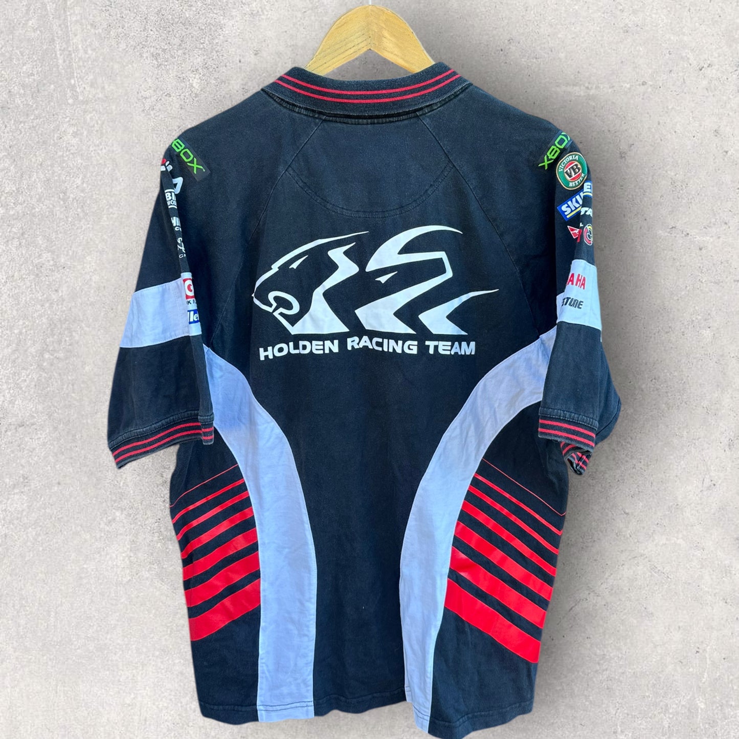 HOLDEN MOTORSPORT VINTAGE BLACK SHORT SLEEVE POLO SHIRT