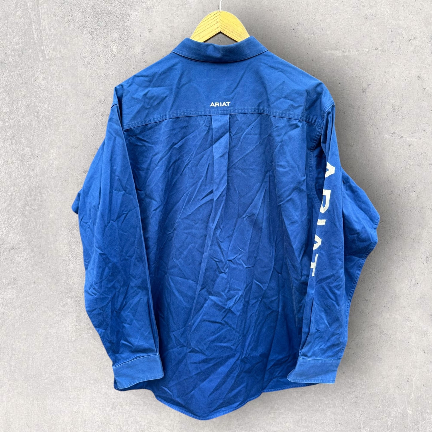 ARIAT BLUE MENS LONG SLEEVE BUTTON UP SHIRT