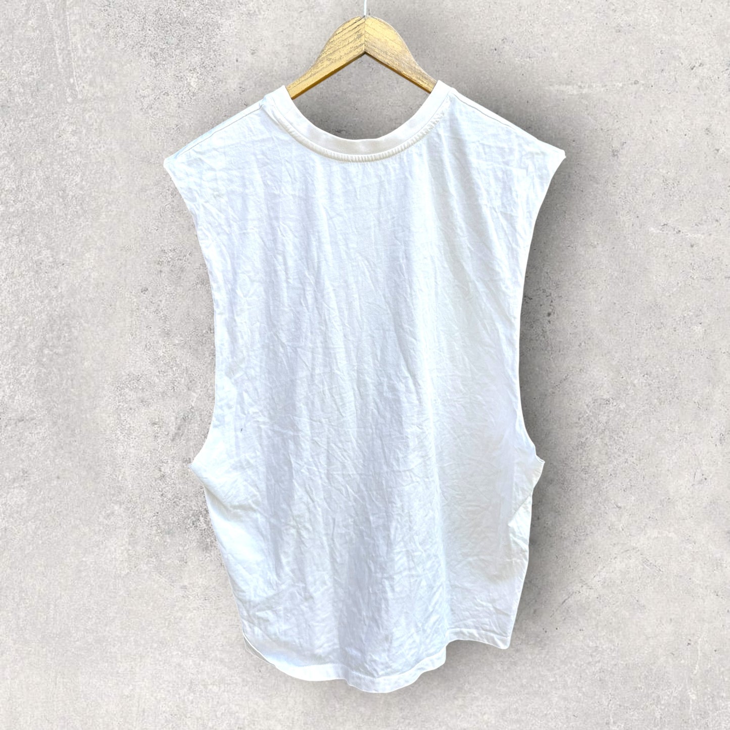 MUSCLE NATION WORLDWIDE WHITE SINGLET/TANK TOP