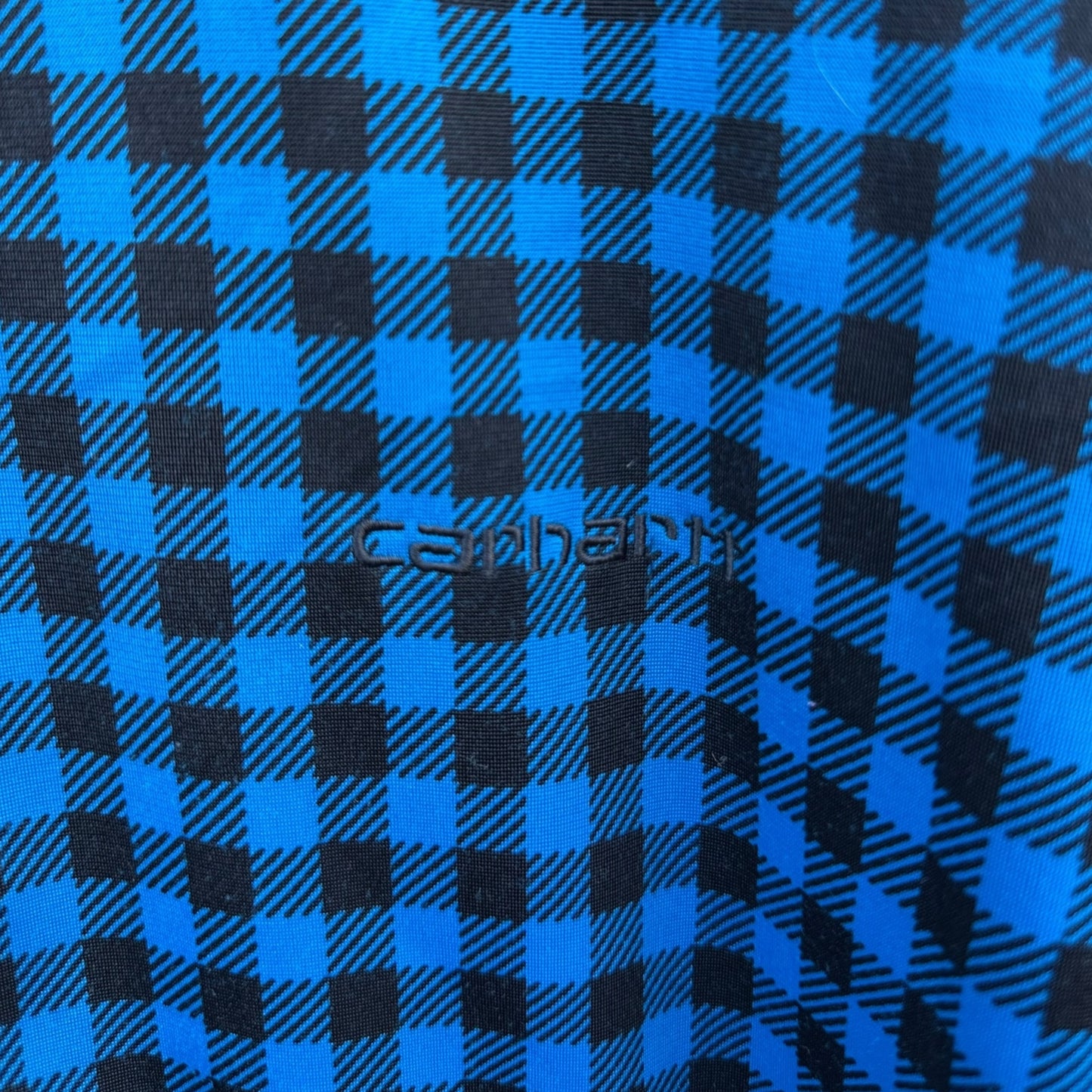 CARHARTT BLUE & BLACK CHECKERED FULL ZIP JACKET