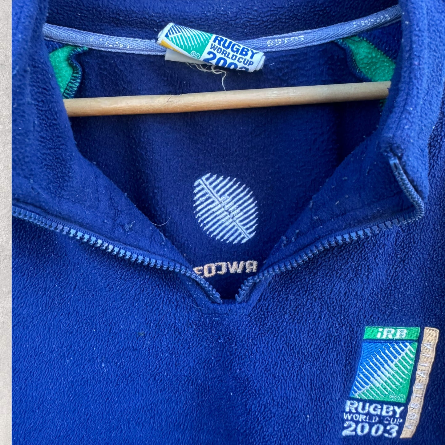 RUGBY WORLD CUP 2003 HALF ZIP FLEECE JUMPER