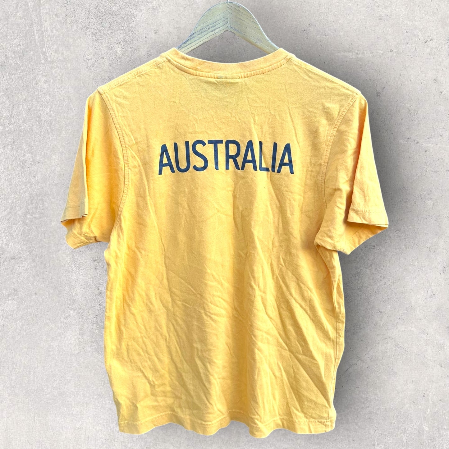 AUSTRALIA SOCCEROOS NIKE VINTAGE YELLOW SHORT SLEEVE SHIRT