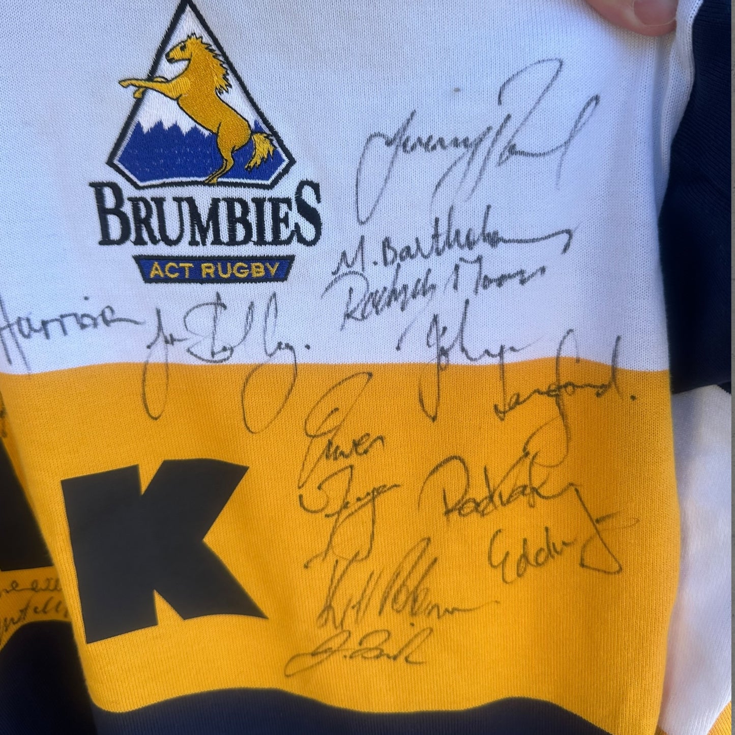 ACT BRUMBIES 1998 FULLY SIGNED LONG SLEEVE CANTERBURY JERSEY BRAND NEW WITH TAGS