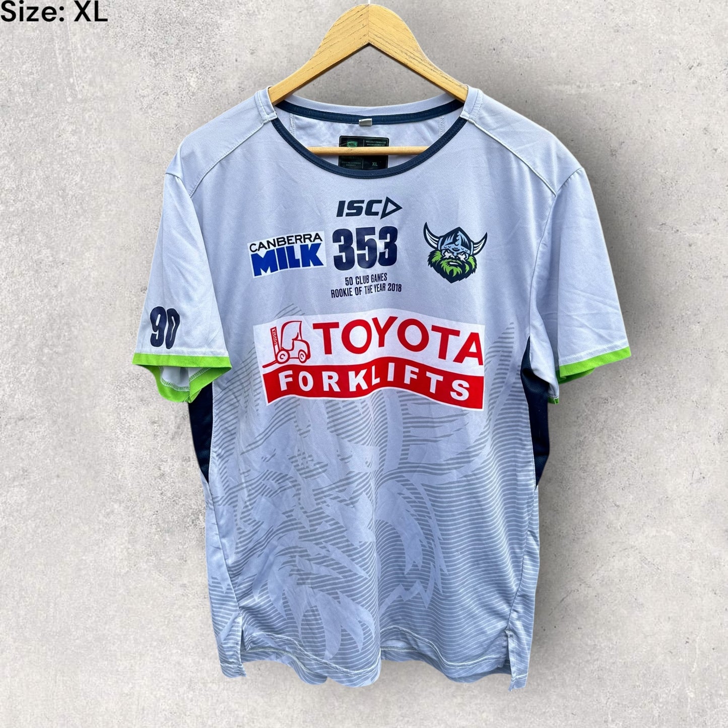 EMRE GULER CANBERRA RAIDERS CAPTAINS RUN TRAINING SHIRT