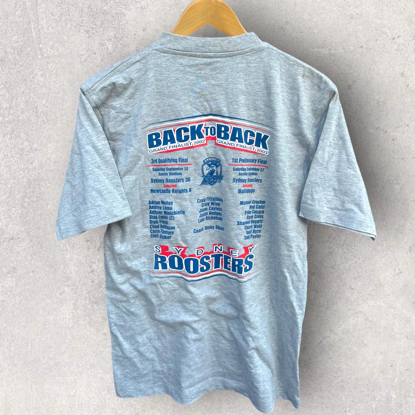 SYDNEY ROOSTERS 2002-2003 BACK TO BACK GRAND FINAL SHIRT