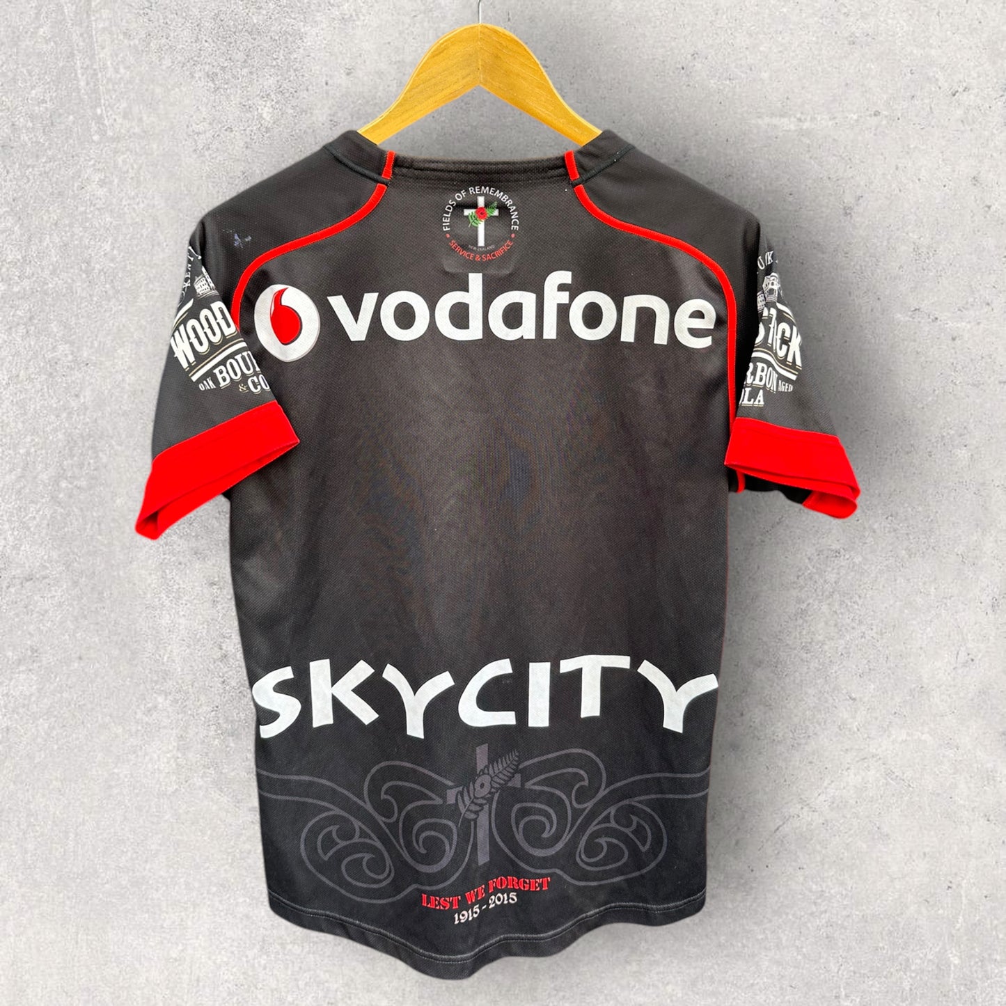 NEW ZEALAND WARRIORS CANTERBURY 2015 ANZAC JERSEY