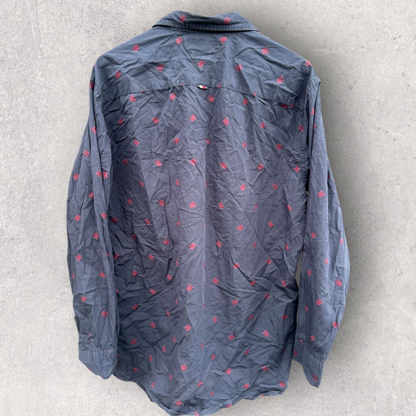 TOMMY HILFIGER BLUE LONG SLEEVE BUTTON UP SHIRT