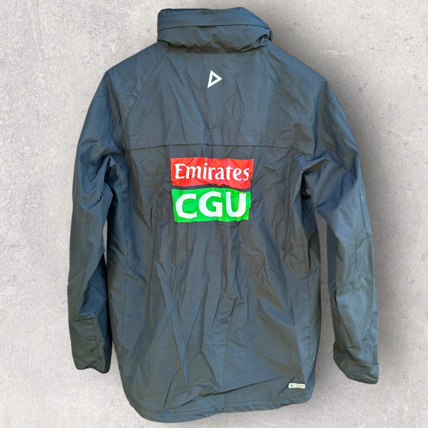 COLLINGWOOD MAGPIES ISC WINDBREAKER AFL BLACK HOODED JACKET