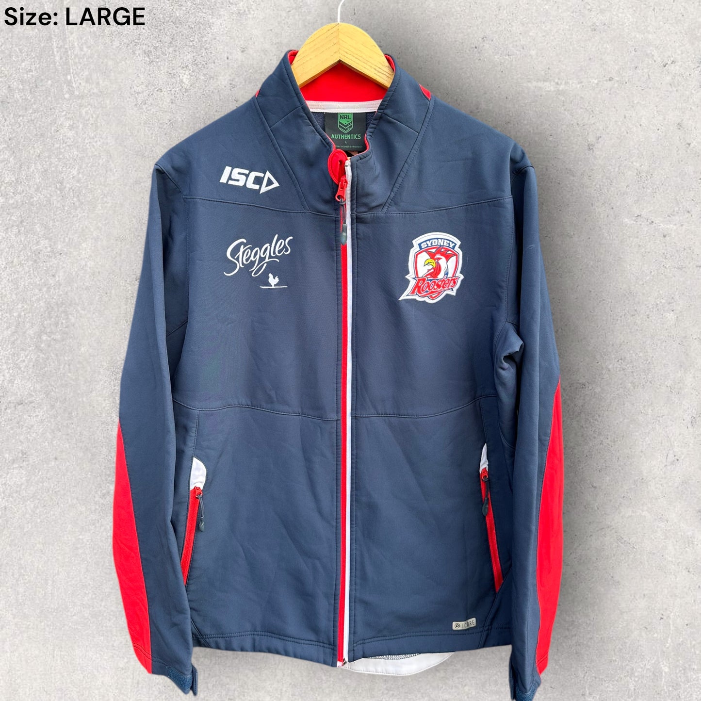 SYDNEY ROOSTERS ISC FULL ZIP BLUE TRACK JACKET