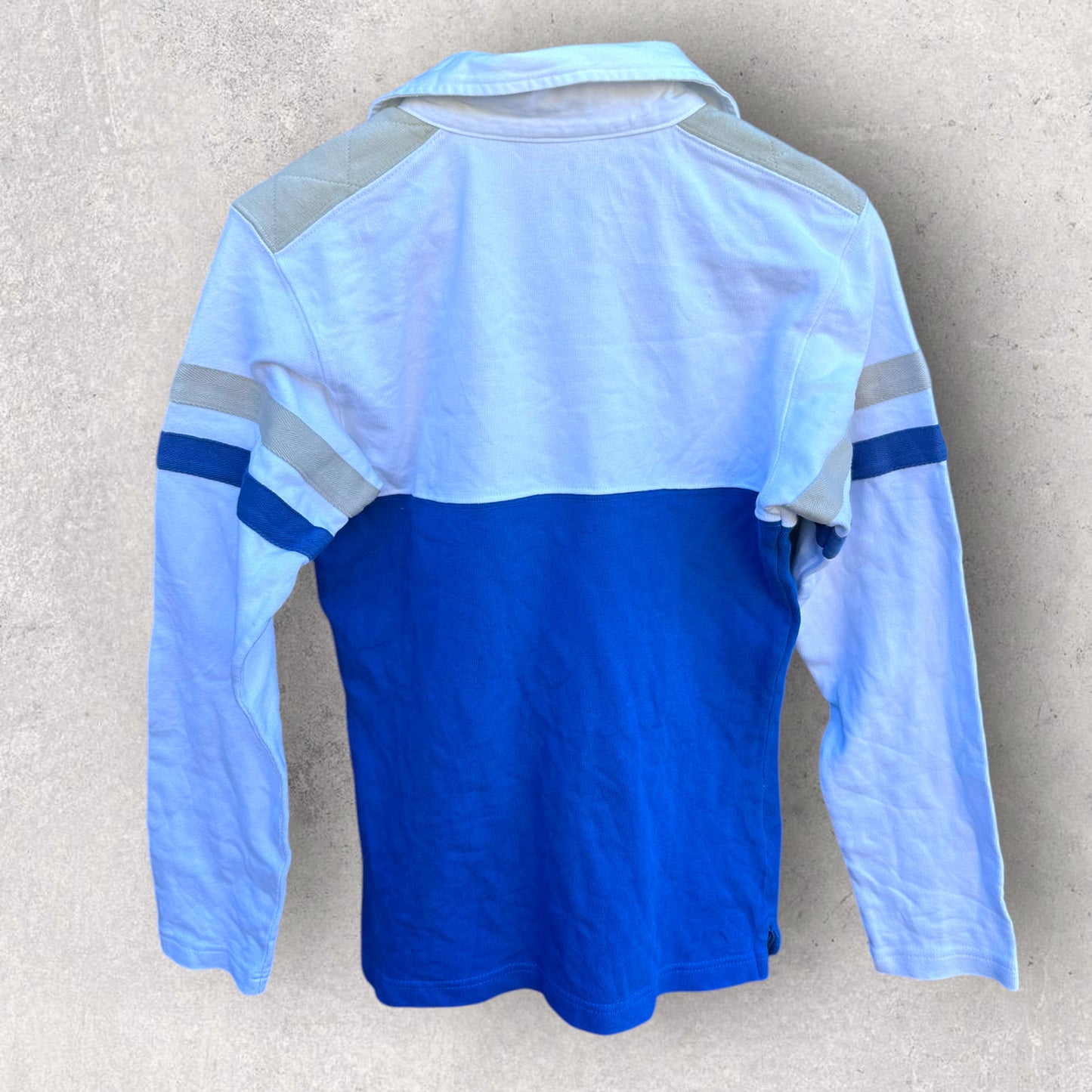 RM WILLIAMS LADIES WHITE & BLUE JERSEY