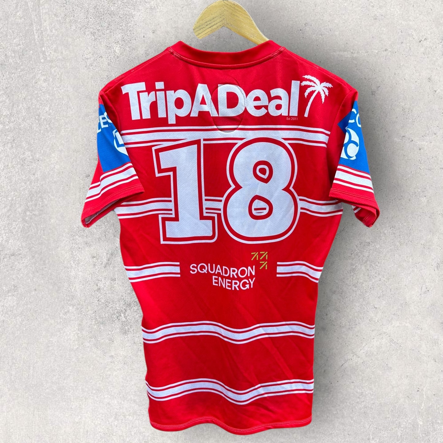 ST GEORGE ILLAWARRA DRAGONS 2024 PLAYER WORN KNOCK ON EFFECT / NSW CUP MATCH JERSEY - S FINAU