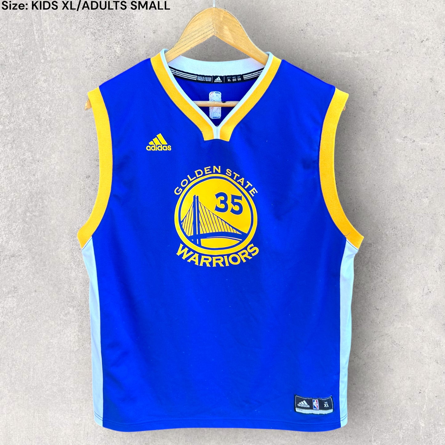 KEVIN DURANT GOLDEN STATE WARRIORS ADIDAS KIDS NBA JERSEY