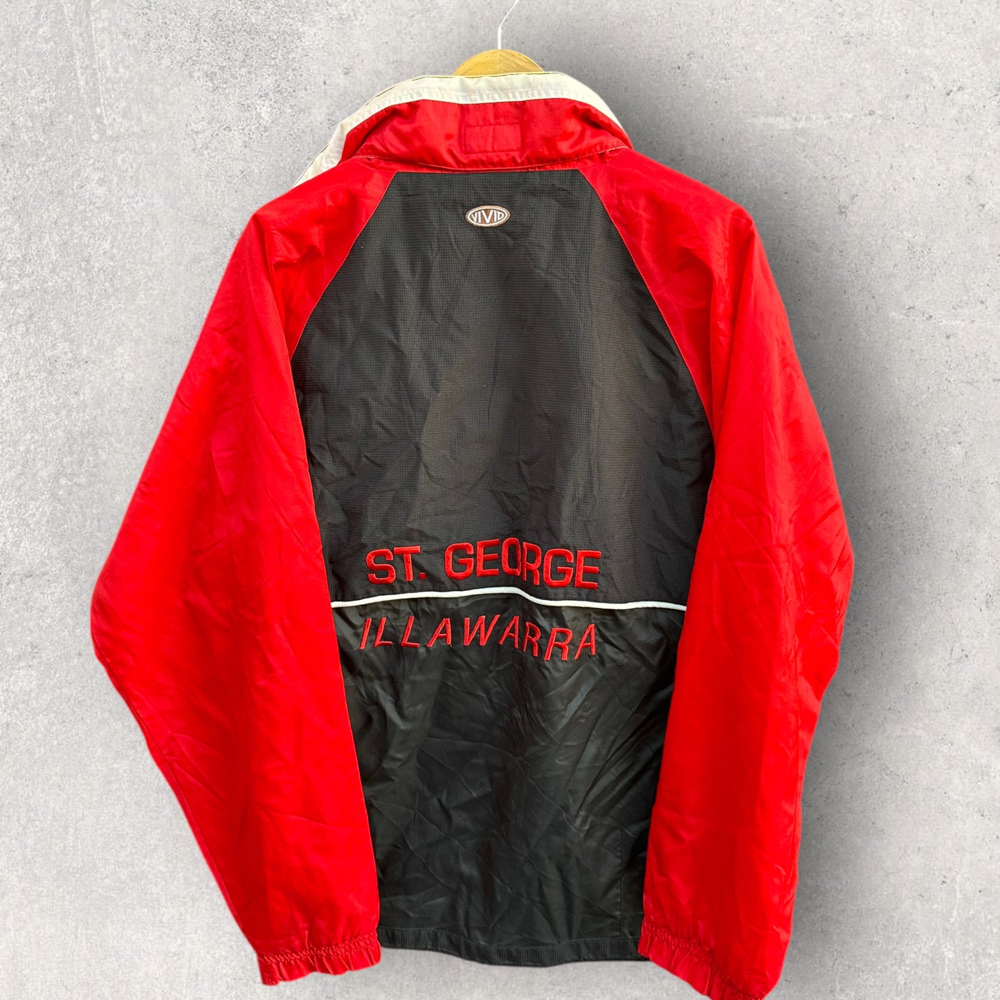 ST GEORGE ILLAWARRA DRAGONS VINTAGE VIVID WINDBREAKER NRL JACKET