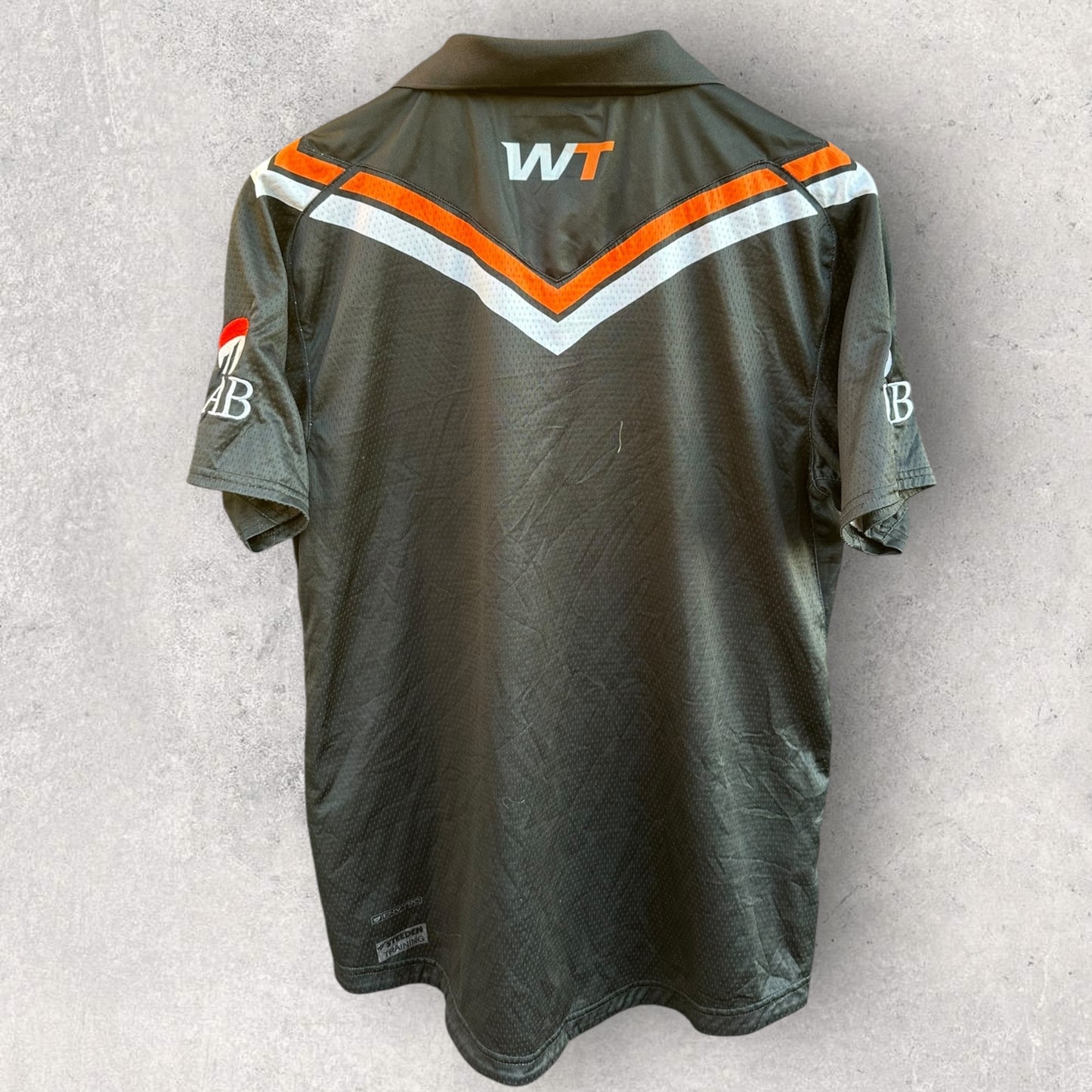 Wests Tigers 2024 STEEDAN Media polo black shirt