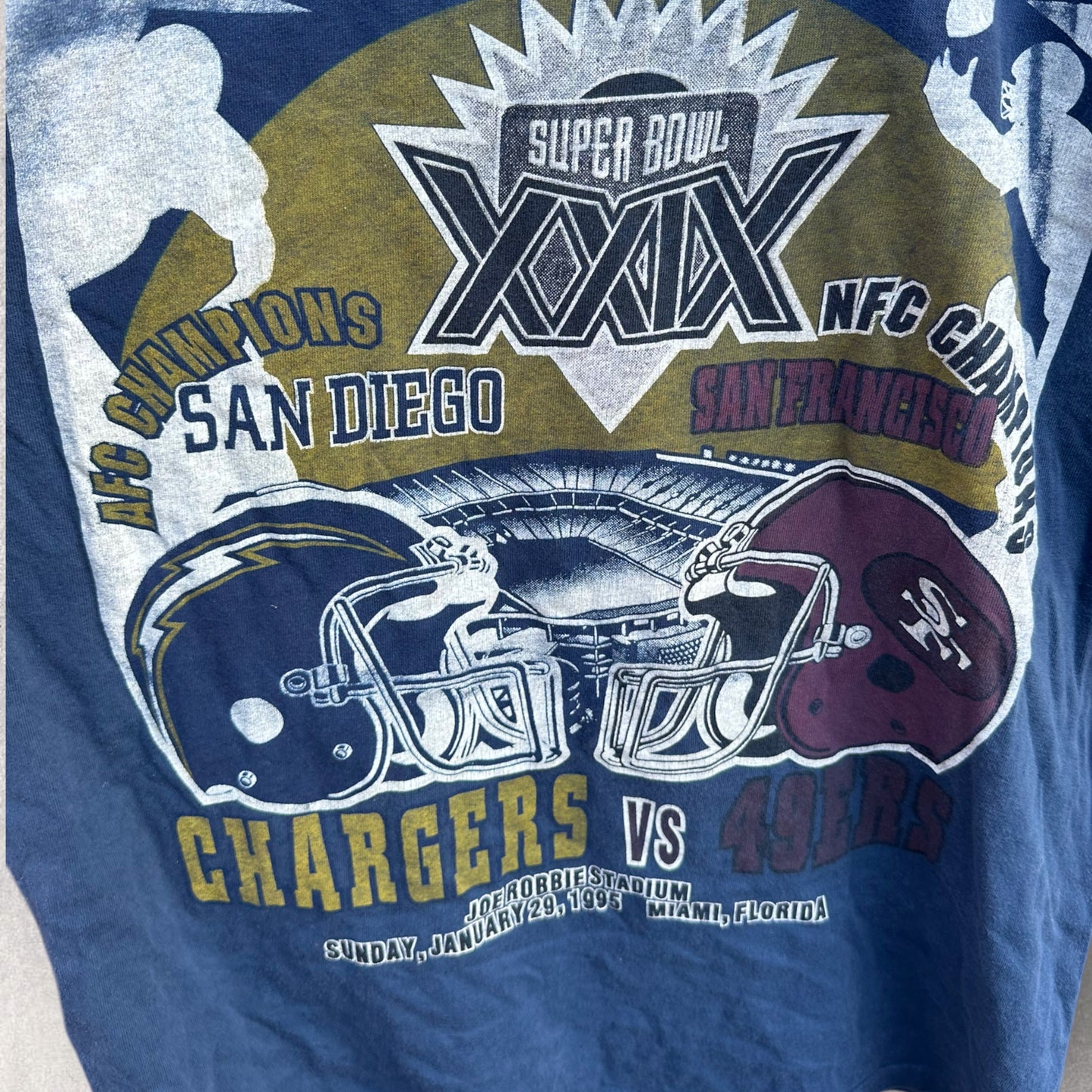 SUPERBOWL XXIX 1995 SAN DIEGO VS SAN FRANCISCO VINTAGE SHIRT