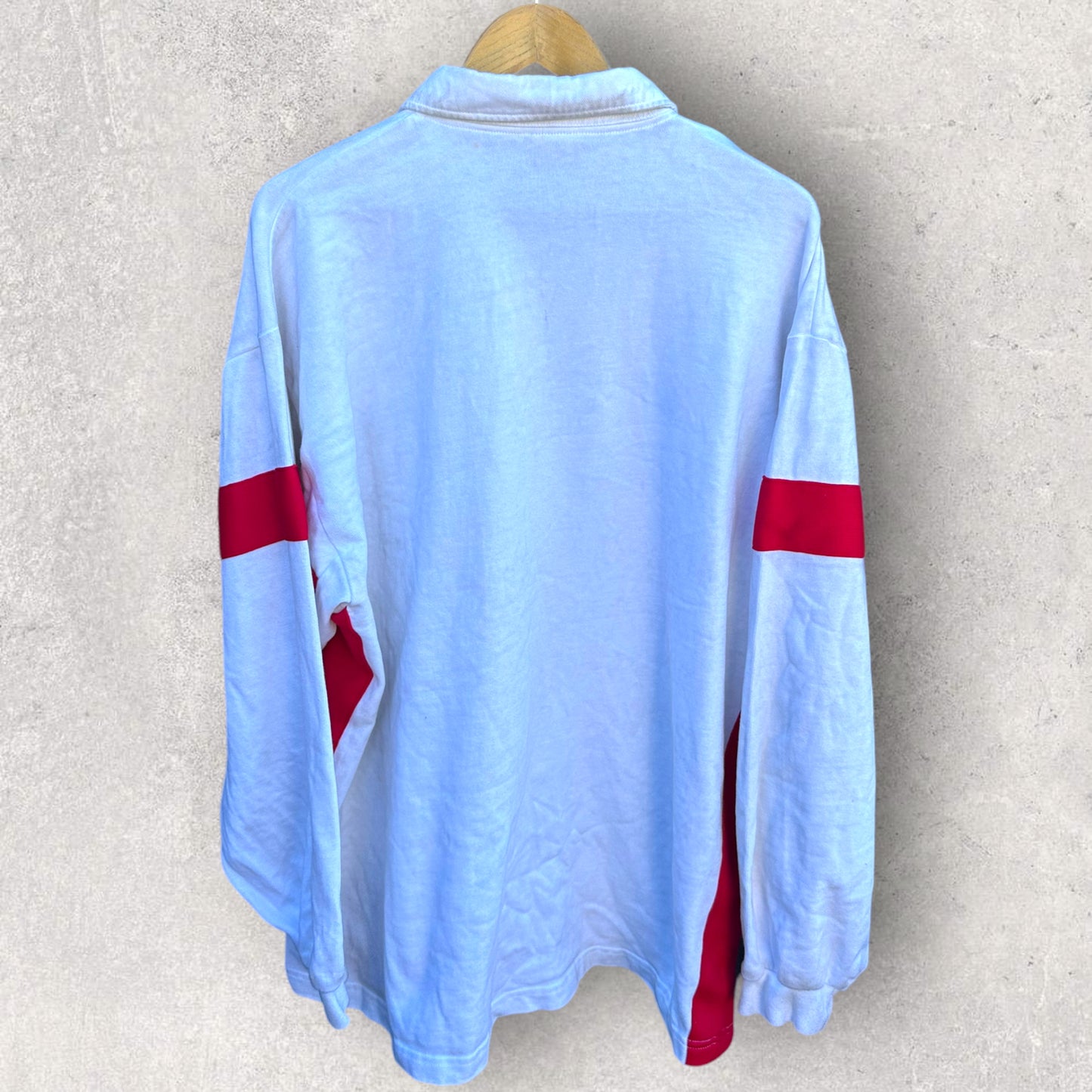 ENGLAND 1997 RUGBY UNION NIKE WHITE LONG SLEEVE COTTON JERSEY