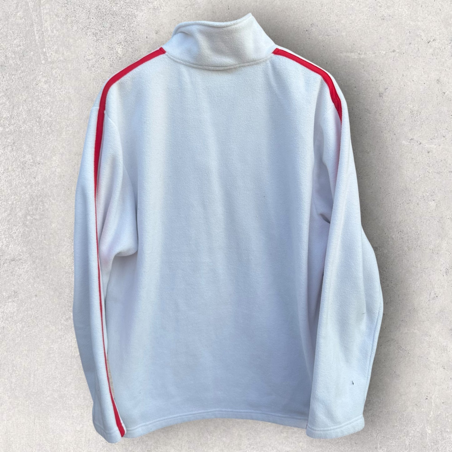 ST GEORGE ILLAWARRA DRAGONS WHITE CHEST ZIP FLEECE JUMPER