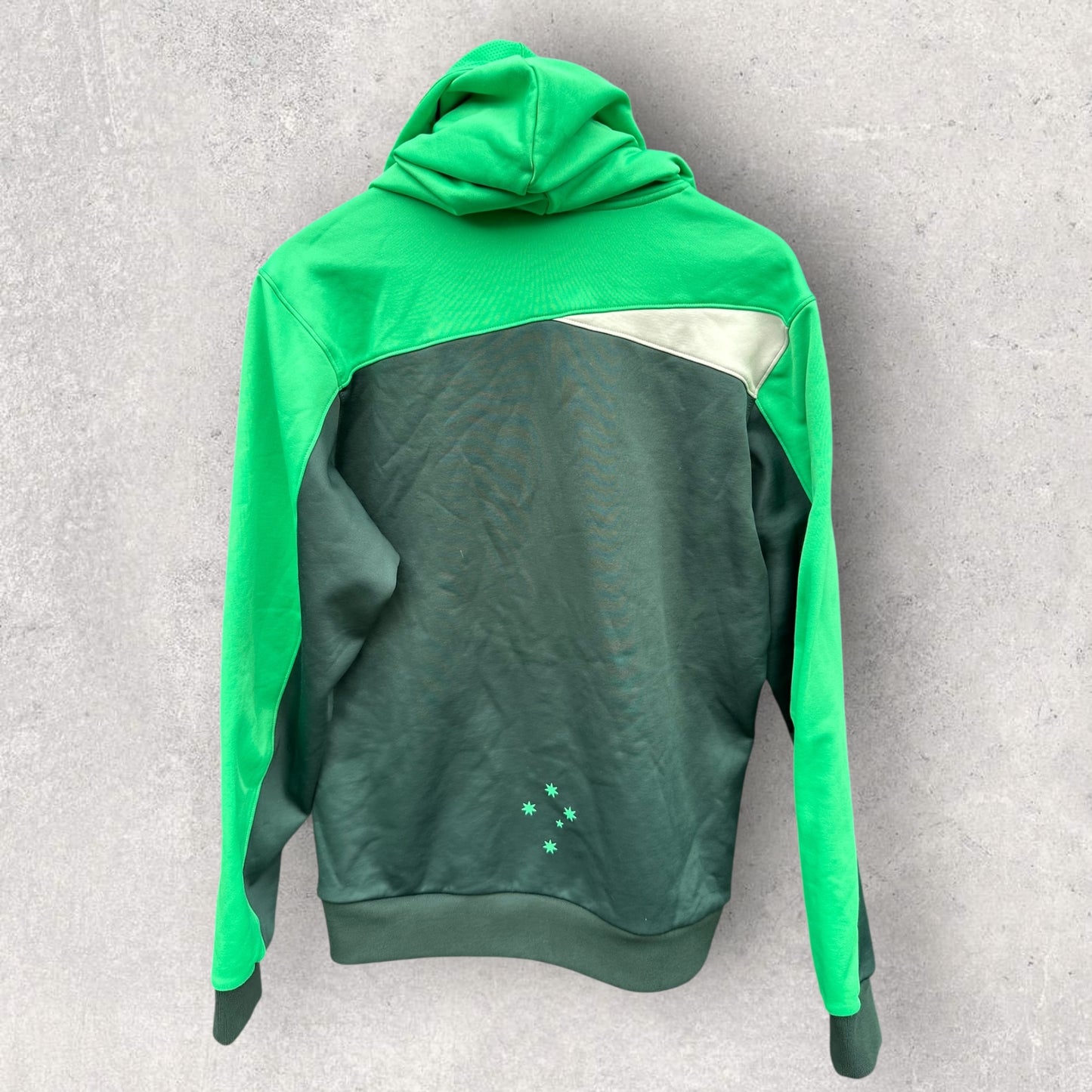 RUGBY AU ASICS GREEN HOODED JUMPER