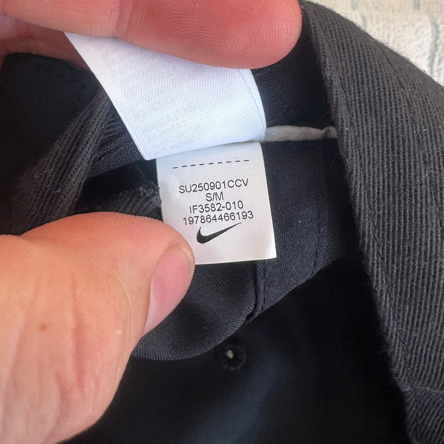 Nike After Dark Unstructured Dri Fit Black Hat Cap