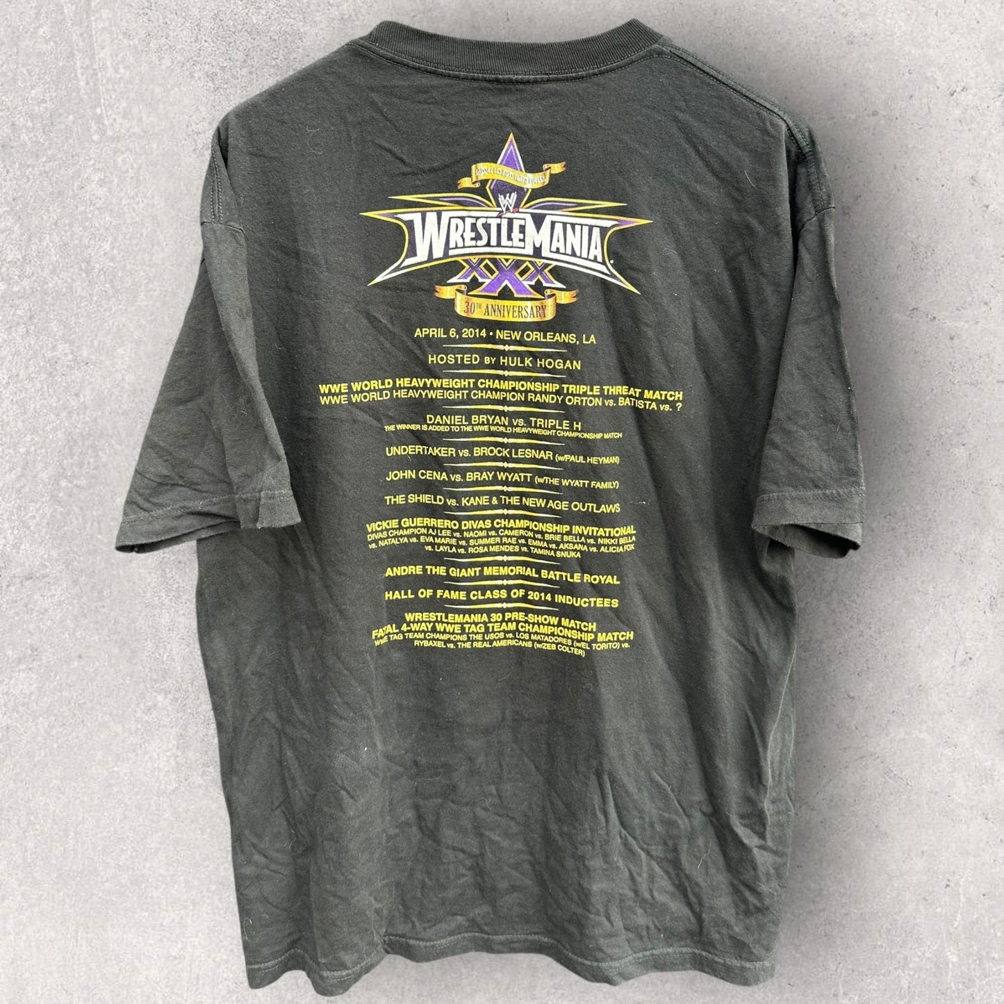 WRESTLEMANIA XXX 30TH ANNIVERSARY 2014 WWE SHIRT