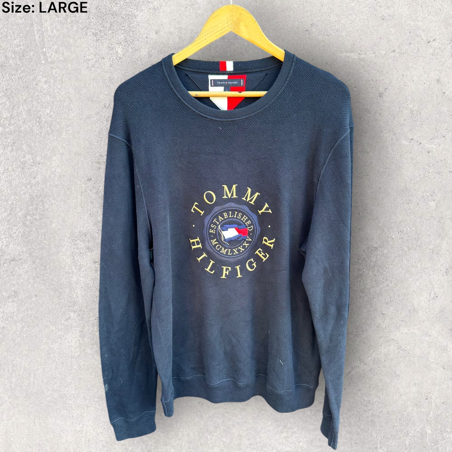 TOMMY HILFIGER BLUE PULLOVER JUMPER