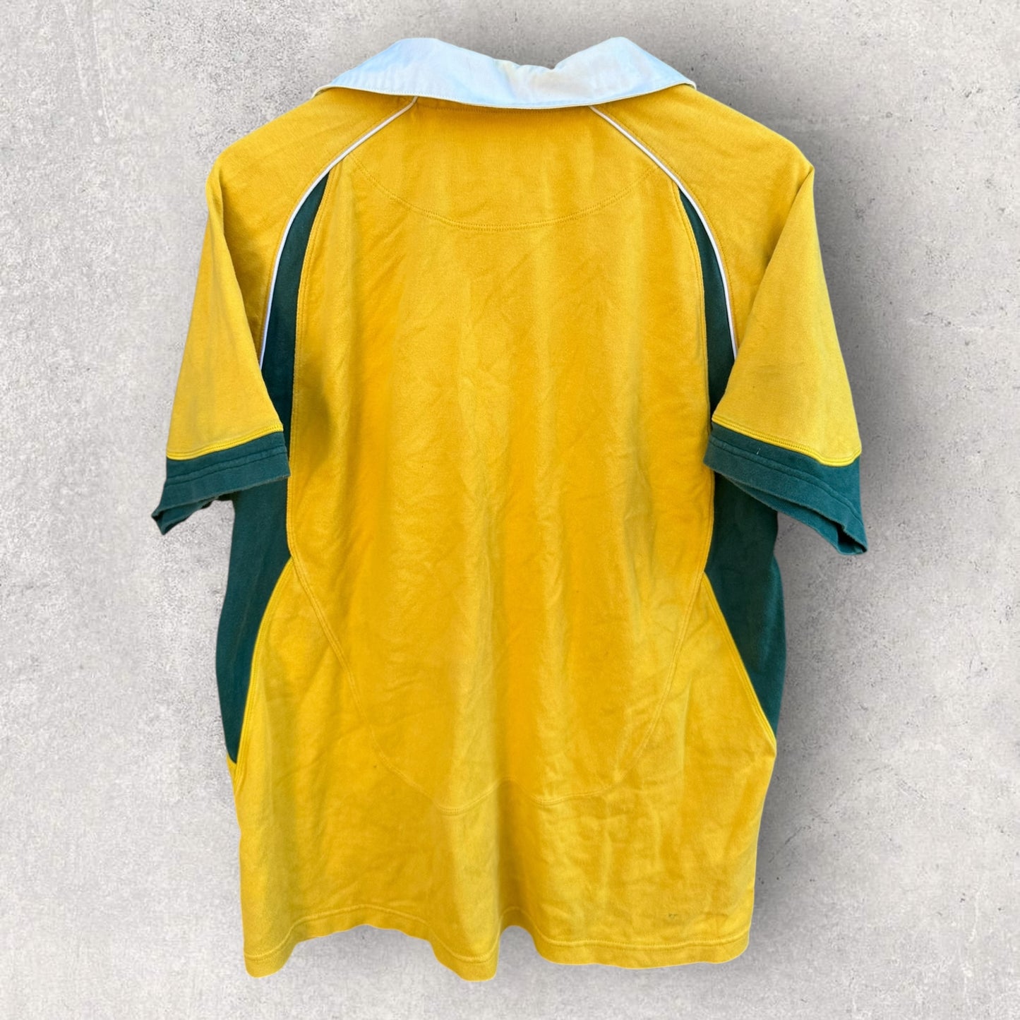 Australian Wallabies Asics Qantas Short Sleeve Gold Rugby Union Jersey
