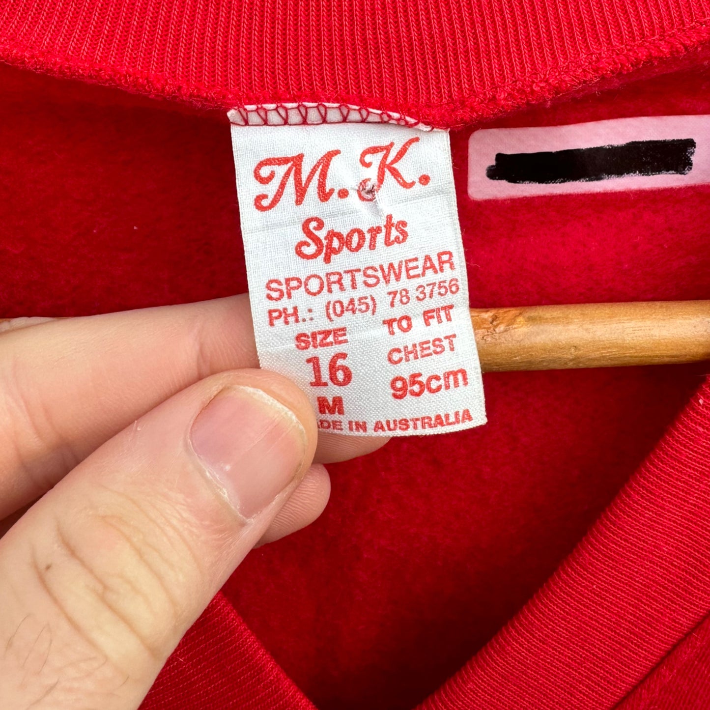 ST GEORGE LEAGUES CLUB VINTAGE SQUASH RED SWEATER