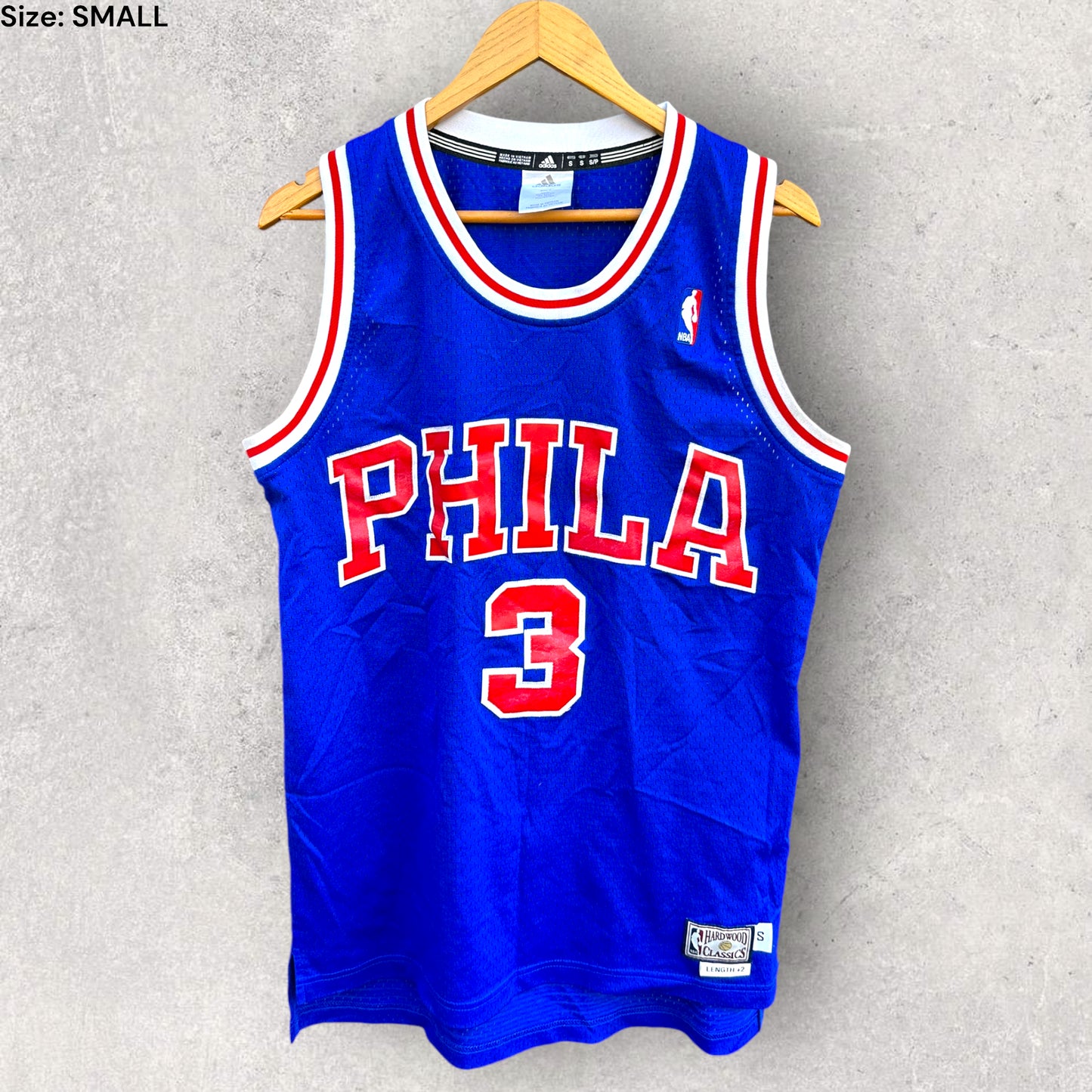 ALLEN IVERSON PHILADELPHIA 76ERS ADIDAS 2013 BLUE JERSEY