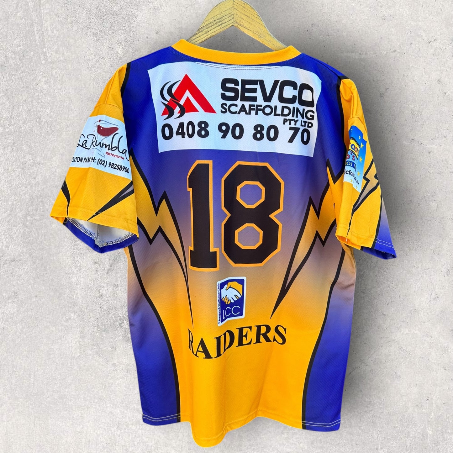 Liverpool Catholic Club LCC Raiders NSW Rugby League Match Jersey