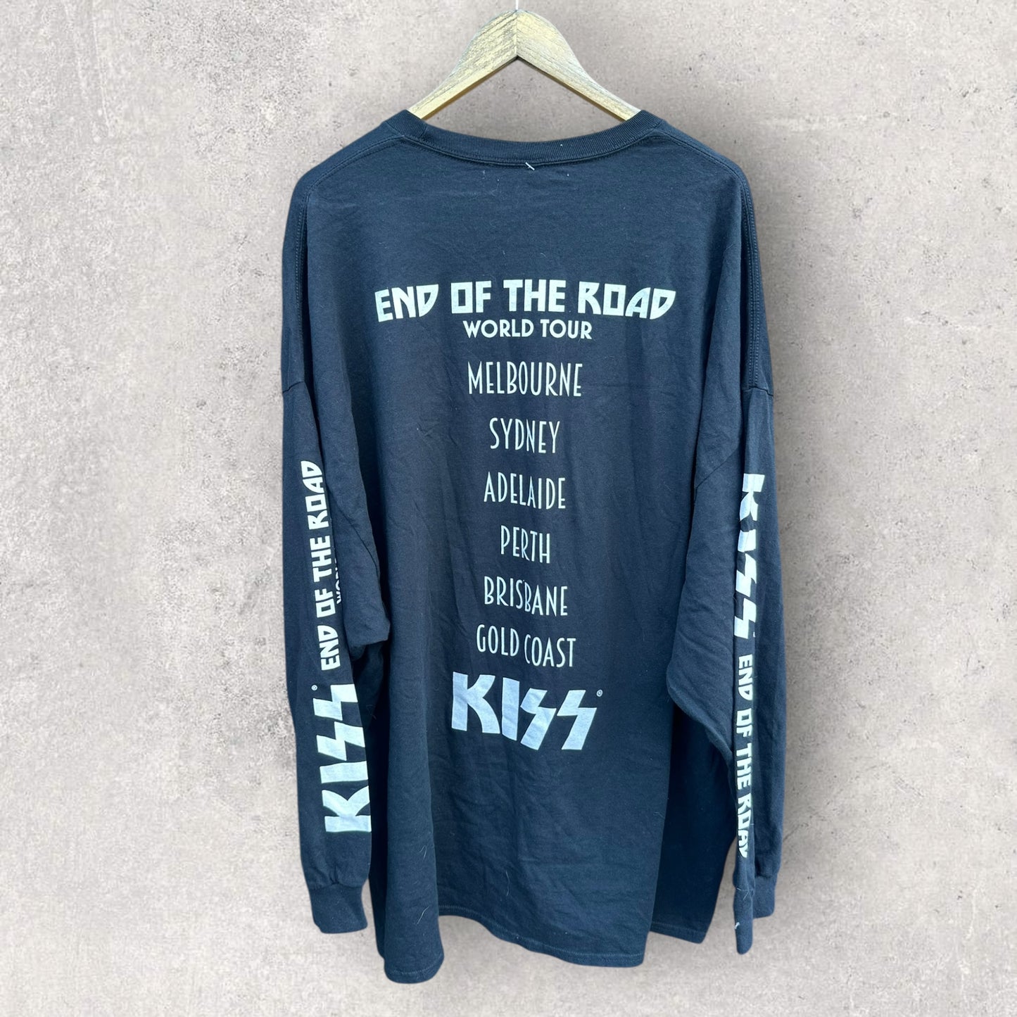 KISS 2022 END OF THE ROAD WORLD TOUR AUSTRALIA LONG SLEEVE BAND SHIRT