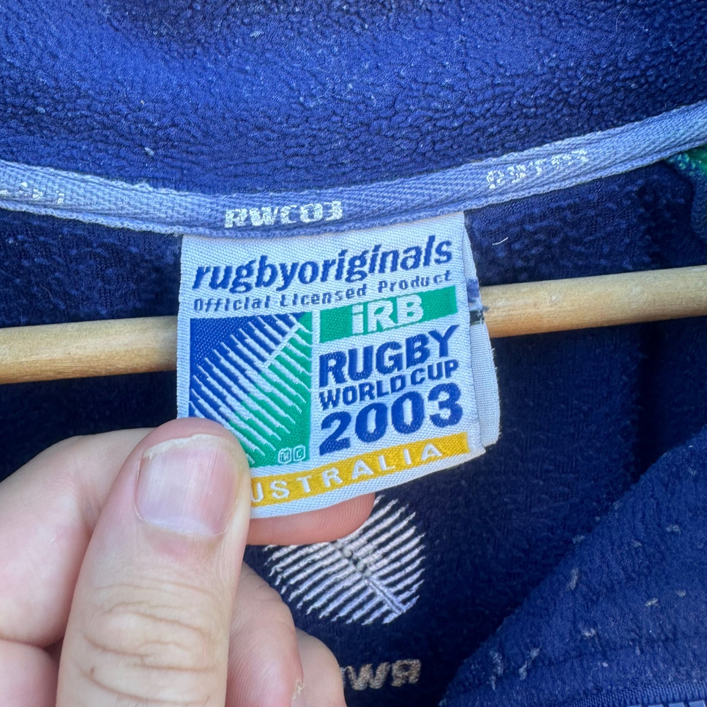 RUGBY WORLD CUP 2003 HALF ZIP FLEECE JUMPER