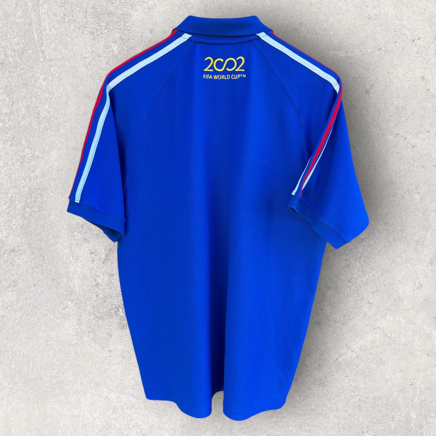 FRANCE 2002 WORLD CUP VINTAGE BLUE FOOTBALL POLO SHIRT