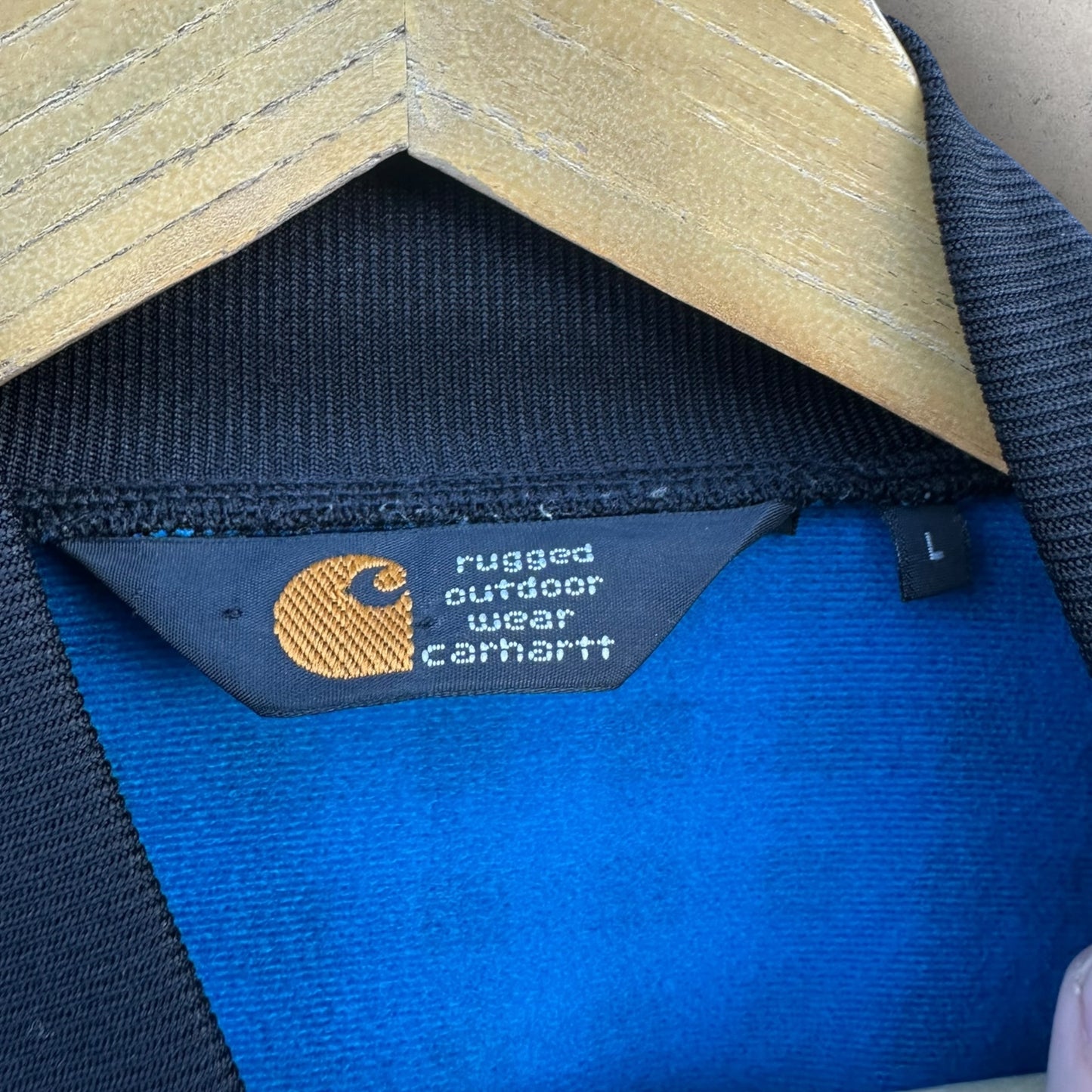 CARHARTT BLUE & BLACK CHECKERED FULL ZIP JACKET