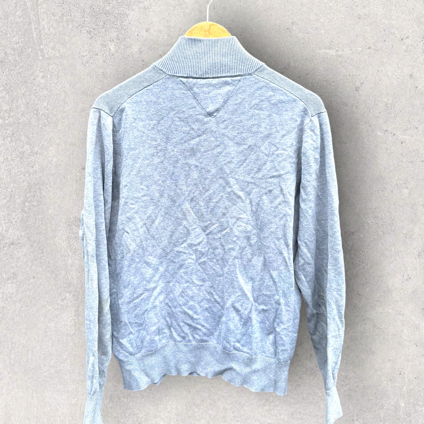 TOMMY HILFIGER GREY HALF ZIP PULLOVER TOP