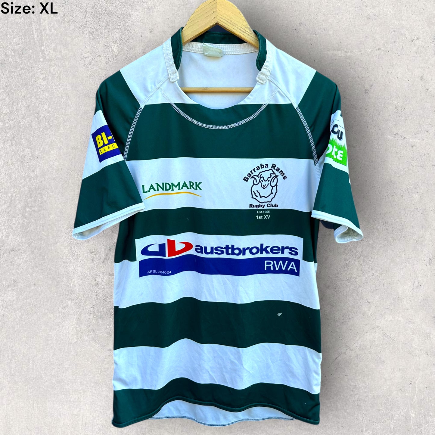 BARRABA RAMS RUGBY UNION MATCH JERSEY
