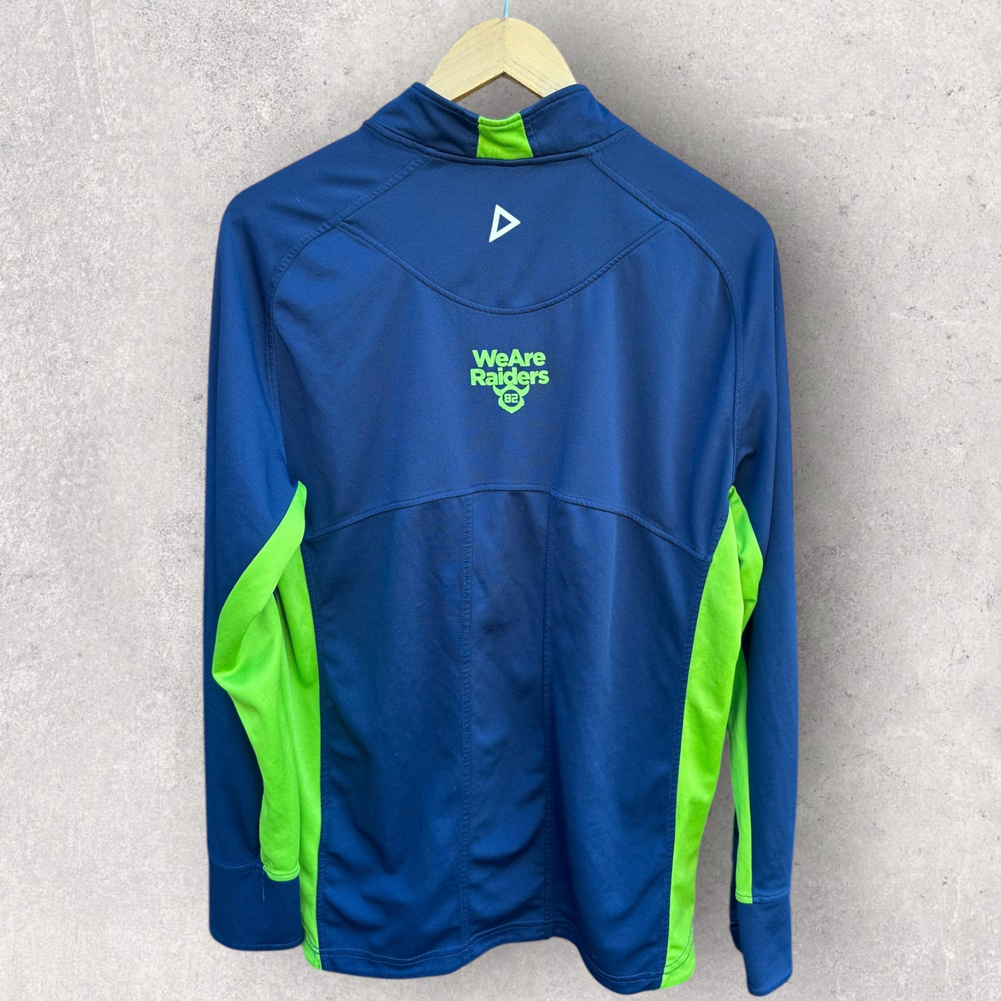 CANBERRA RAIDERS QUARTER ZIP LONG SLEEVE ISC TRAINING SHIRT