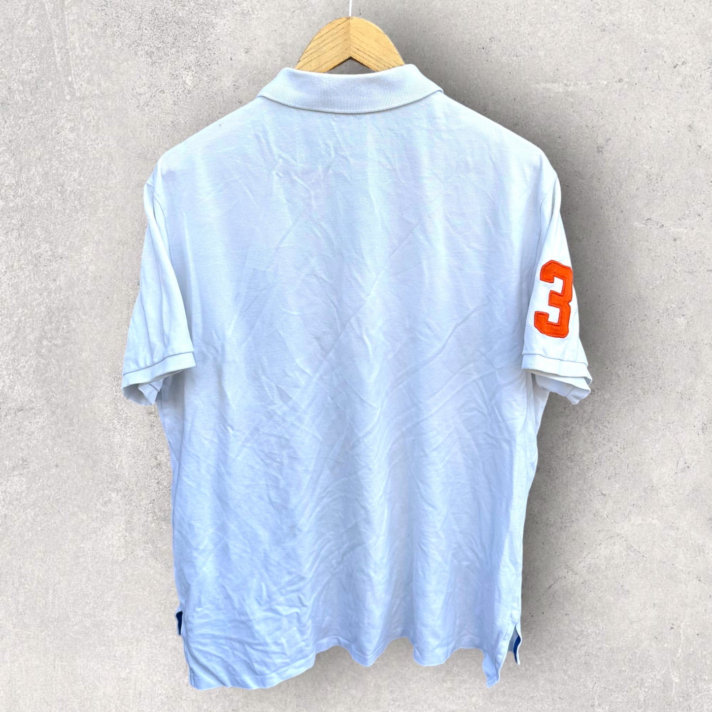 RALPH LAUREN POLO WHITE BIG PONY POLO SHIRT