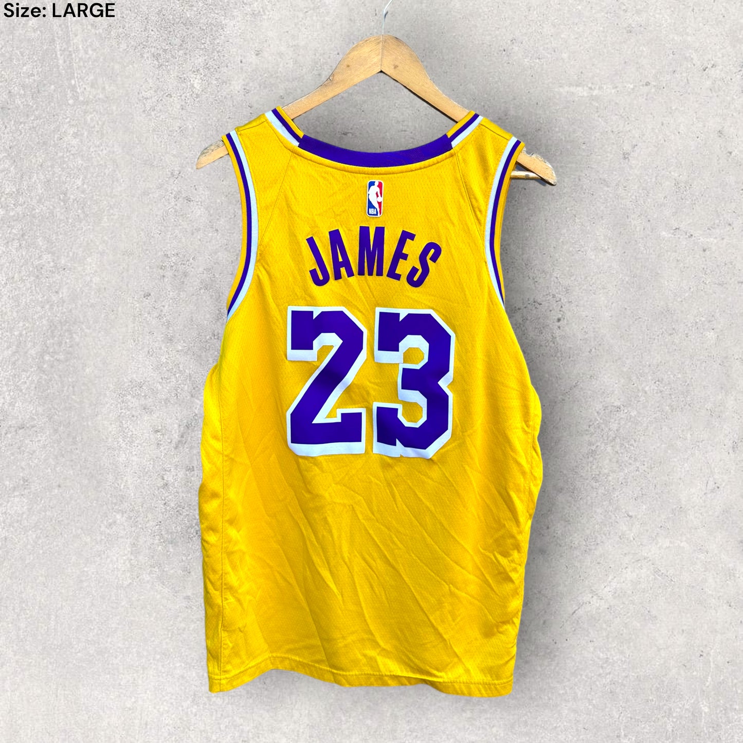LEBRON JAMES LA LAKERS YELLOW JERSEY