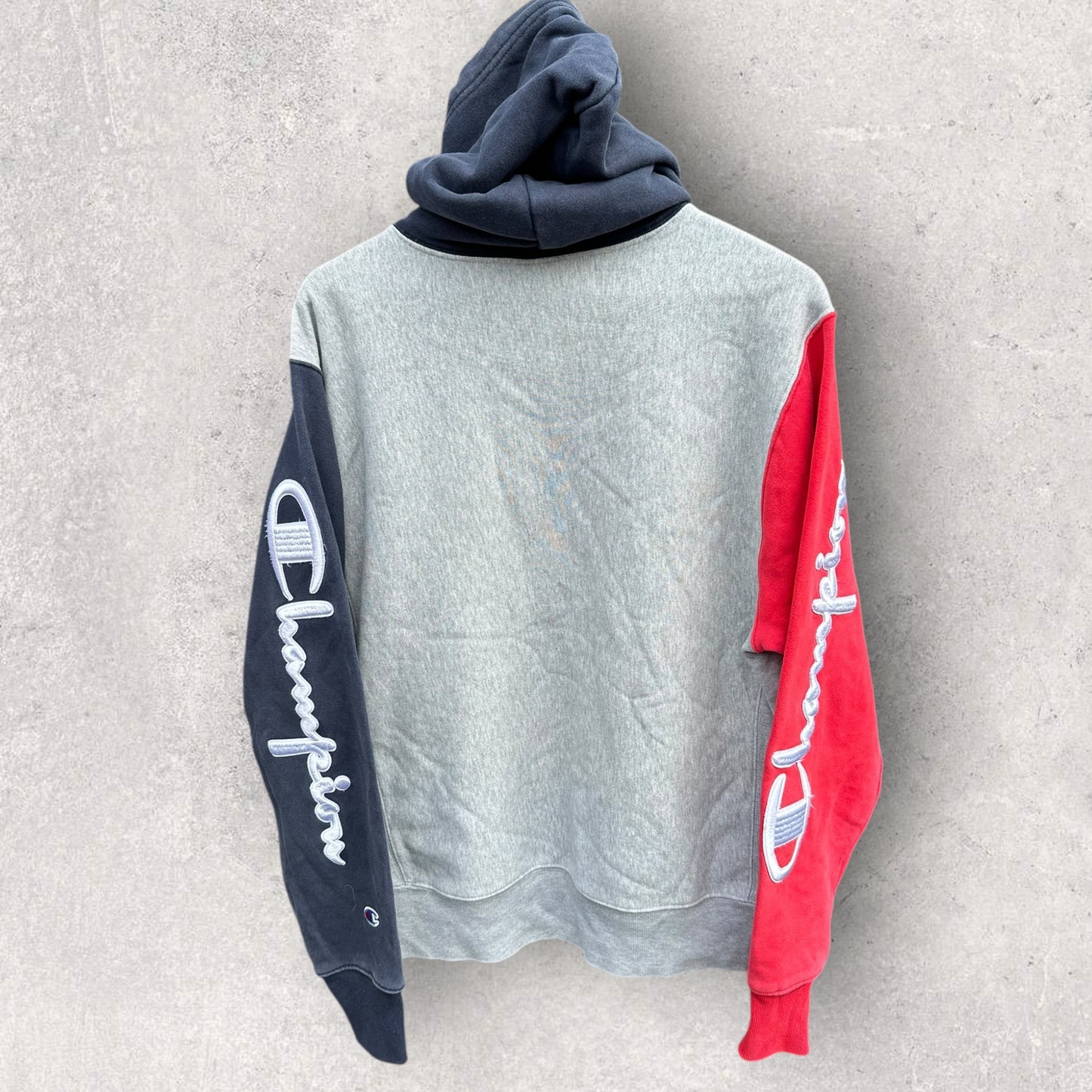 CHAMPION REVERSE WEAVE COLORBLOCK PULLOVER HOODIE SWEATSHIRT