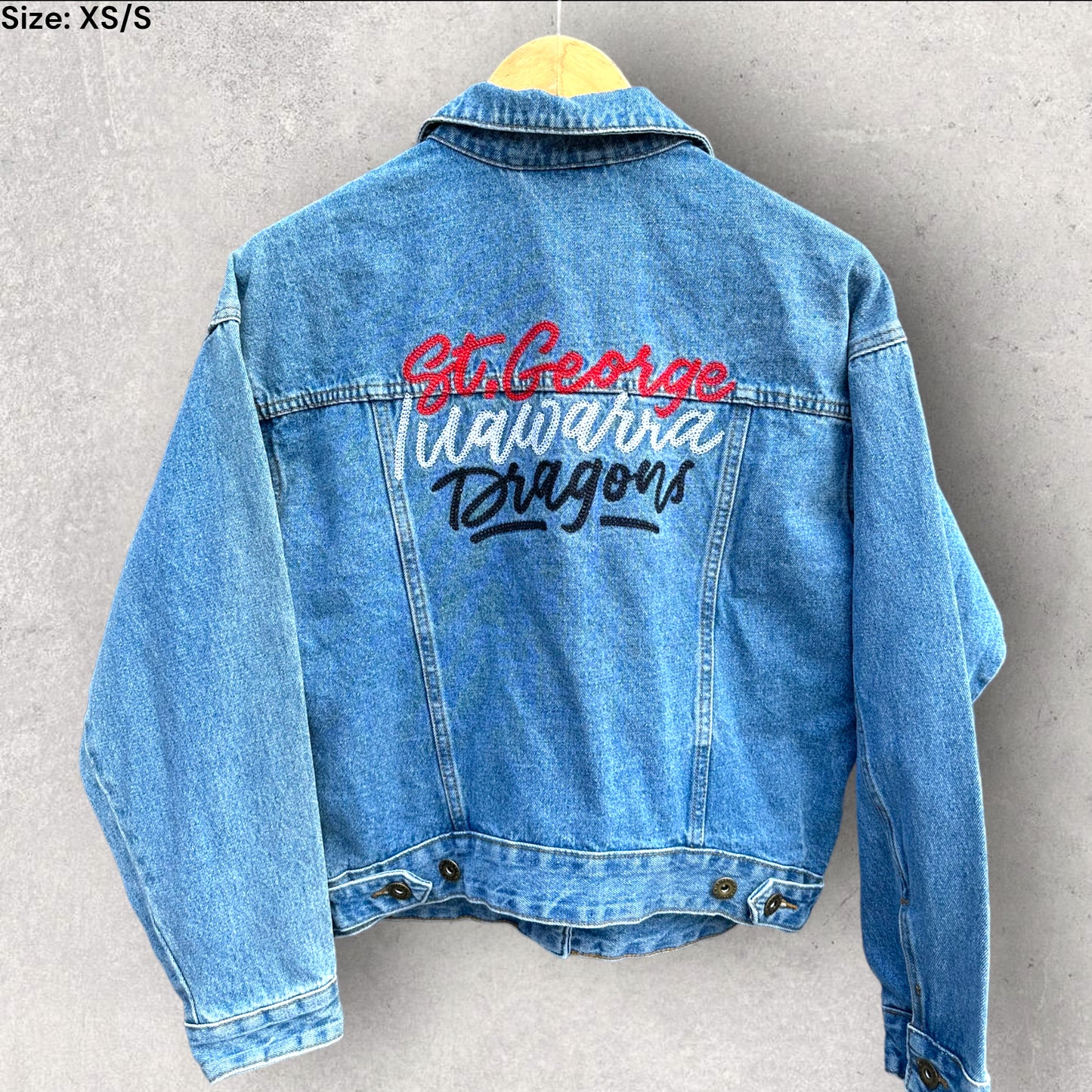 ST GEORGE ILLAWARRA DRAGONS LADIES DENIM JACKET NEW WITH TAGS