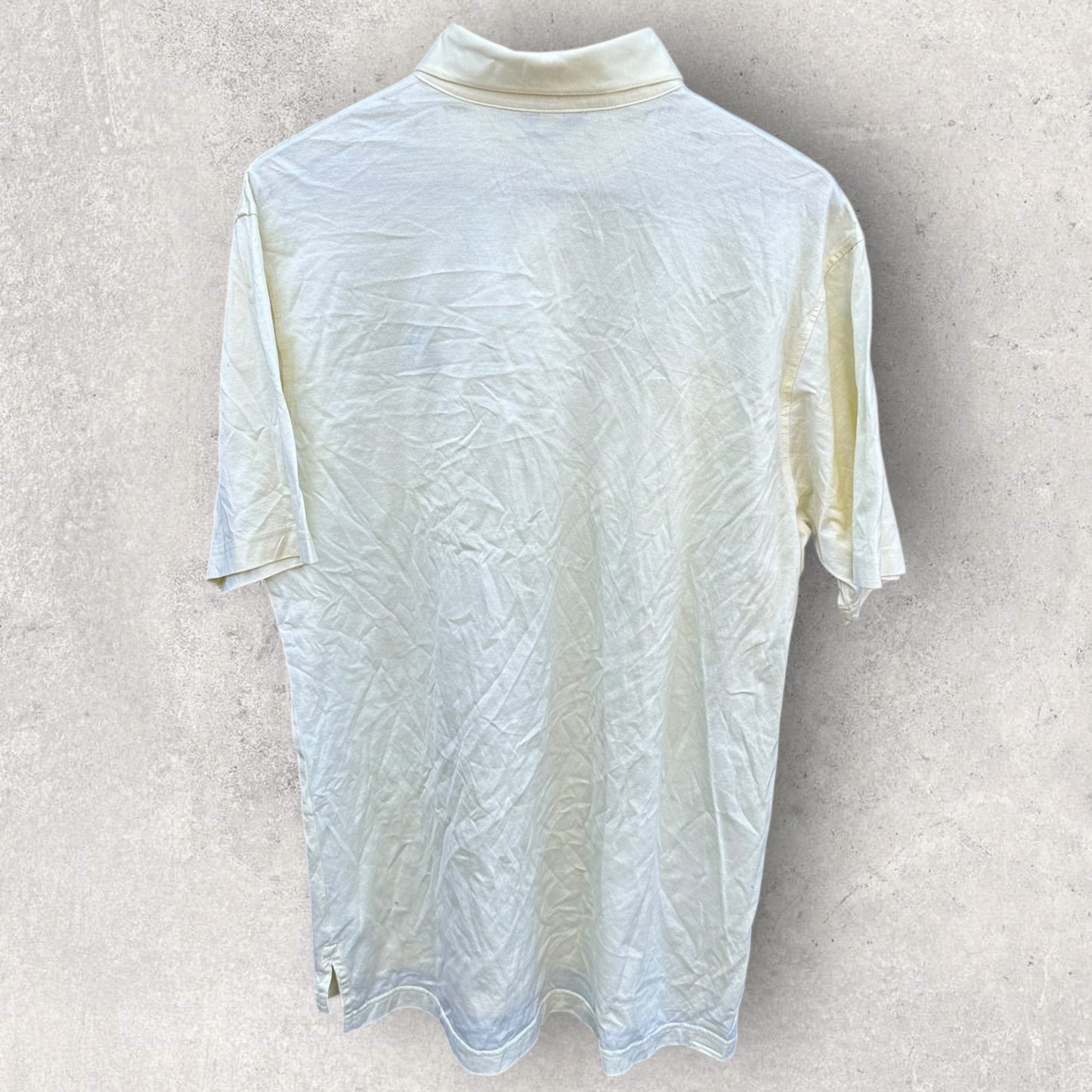 PETER MILLAR VINTAGE PINE VALLEY GOLF POLO YELLOW SHIRT MADE IN KOREA