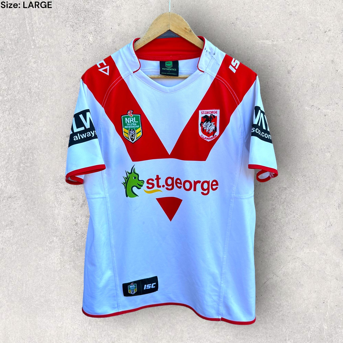 ST GEORGE ILLAWARRA DRAGONS 2014 HOME JERSEY