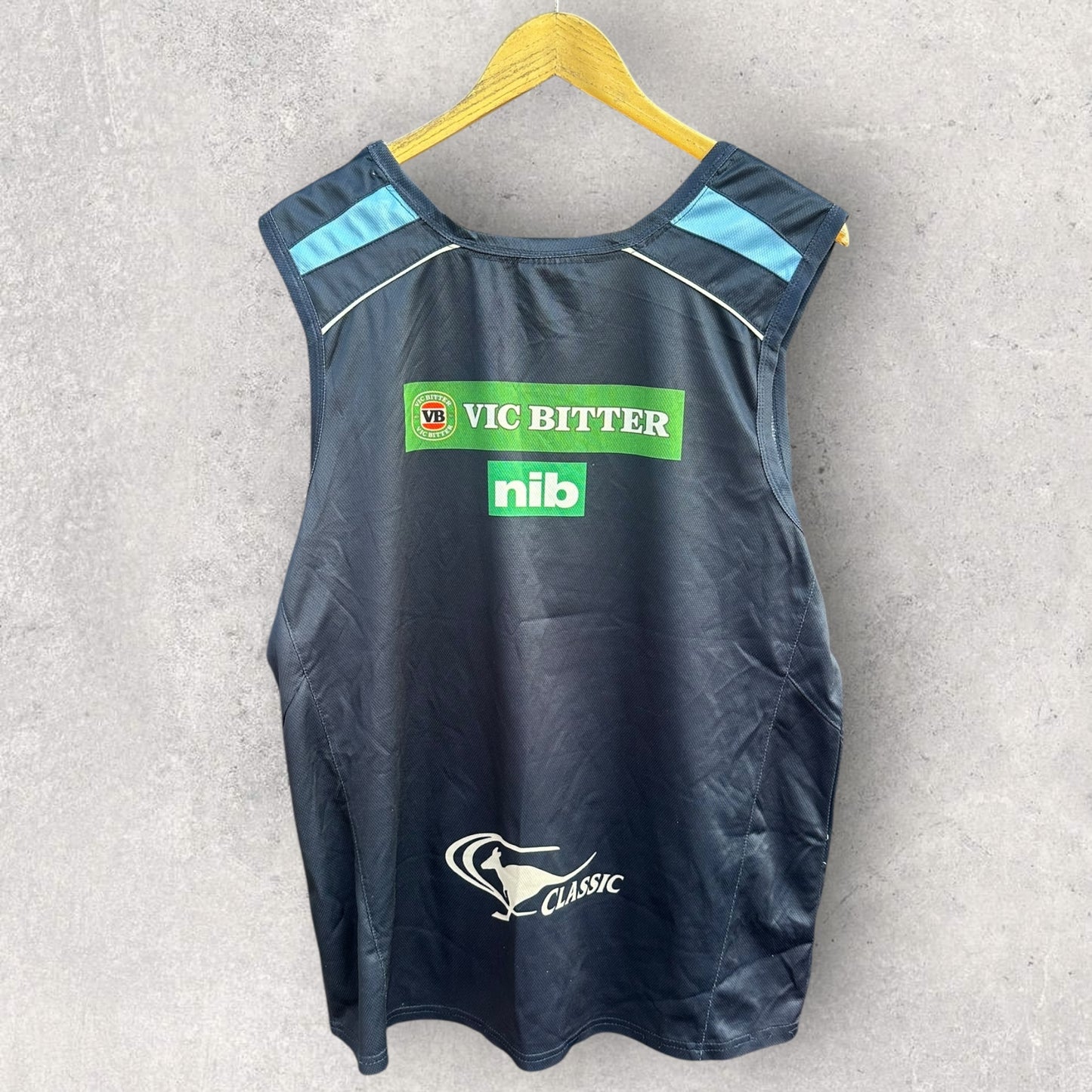 NSW BLUES CLASSIC BLUE RUGBY LEAGUE TRAINING SINGLET